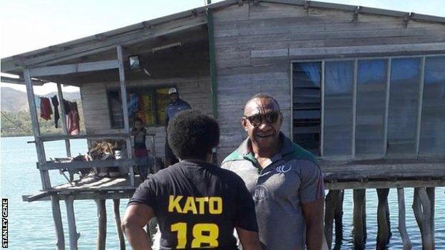 Stanley Gene with Kato Ottio's mother Joyce