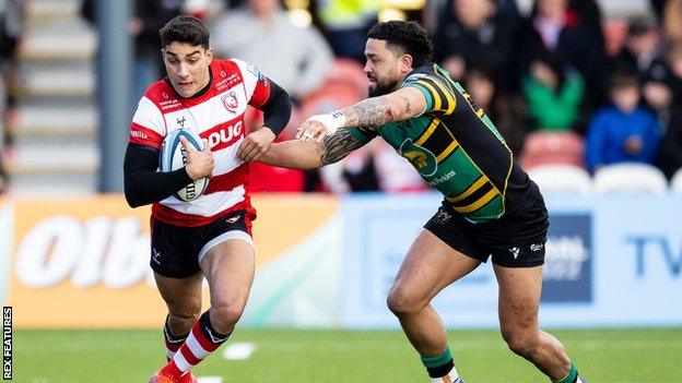 Gloucester's Santiago Carreras during their March 2022 match against Northampton