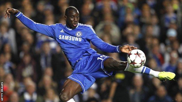 Demba Ba in action for Chelsea