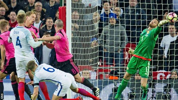 Scotland's last trip to Wembley ended in a 3-0 defeat to England in 2016