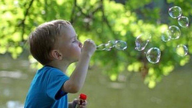 Blowing bubbles