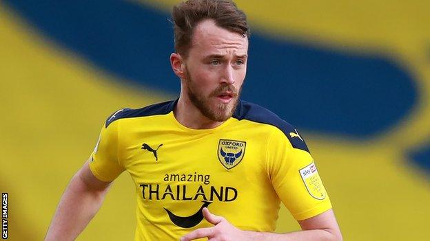 Sam Long in action for Oxford United