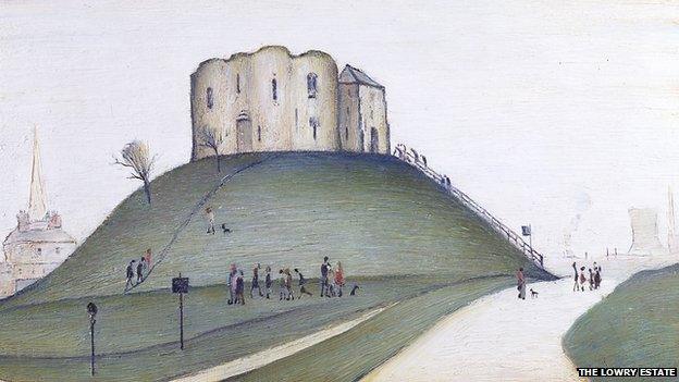 Clifford"s Tower, York by LS Lowry