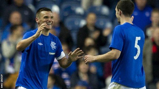 Lee Wallace took over the captaincy at Rangers once Lee McCulloch (left) left in 2015