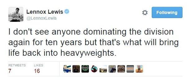 Lennox Lewis Twitter