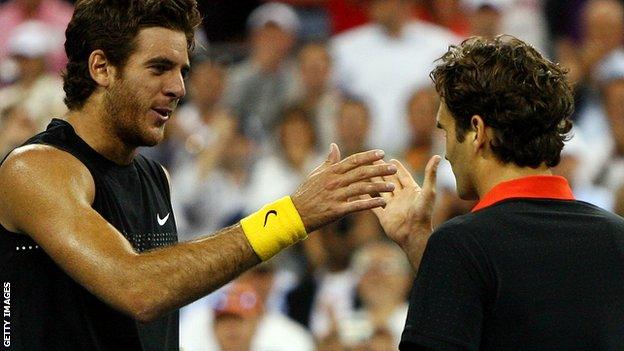 Juan Martin del Potro wins the 2009 US Open against Roger Federer