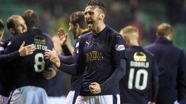 Falkirk players celebrating