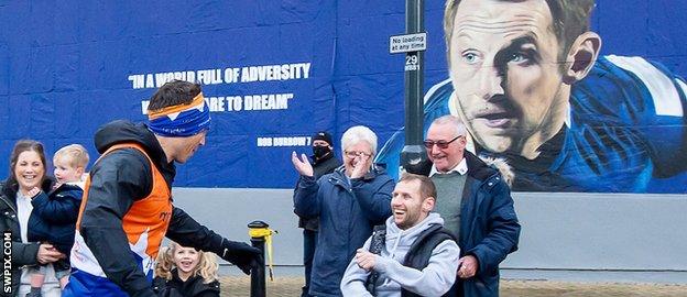 Rob Burrow shares one quick embrace