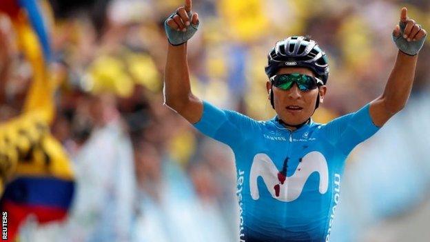 Nairo Quintana wins stage 18