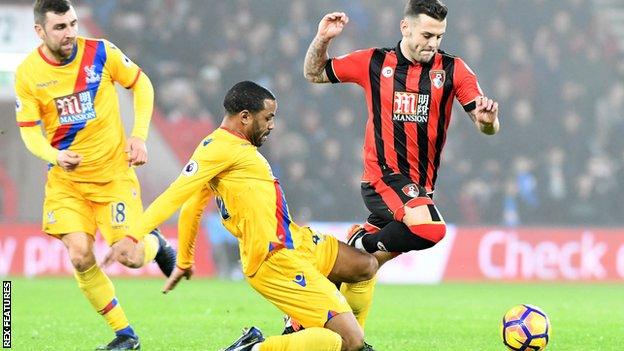 Jack Wilshere (right) in action for Bournemouth