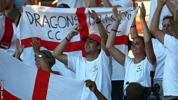 Nat Sciver's family celebrate an England victory