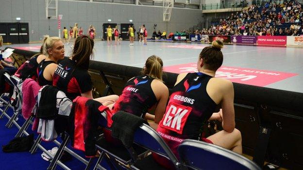 All games in the Netball Superleague were suspended on Sunday