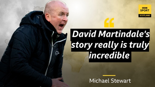 Michael Stewart quote saying Martindale's story is incredible