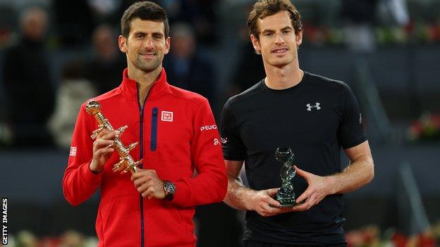 Novak Djokovic (left) and Andy Murray