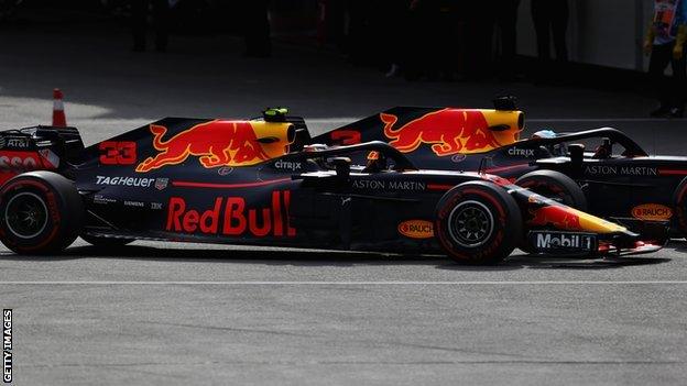 Daniel Ricciardo and Max Verstappen