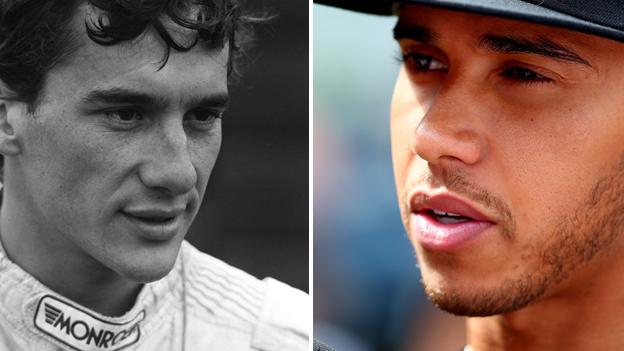 Ayrton Senna and Lewis Hamilton