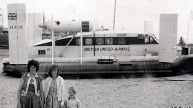 A hovercraft service ran between Rhyl and Wallasey in the 1960s