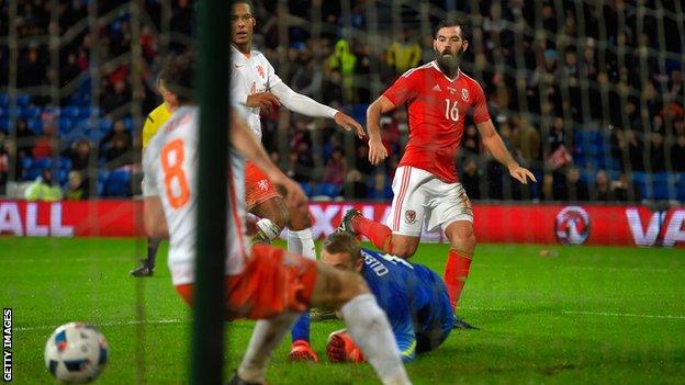 Joe Ledley had missed some of Wales' Euro 2016 qualifying campaign with injury ruling him out against Cyprus, but he was back for Bosnia-Herzegovina