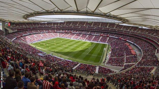 A record crowd at the Wanda Metropolitano for Atletico Madrid women versus Barcelona women