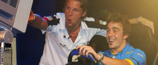 jenson button and fernando alonso