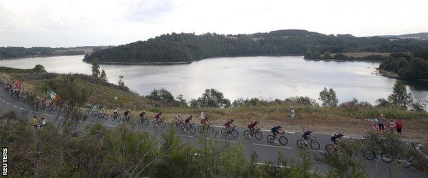 The riders on stage 14