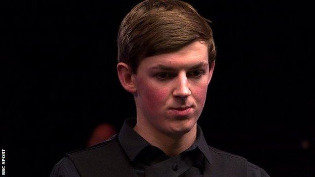 Snooker player James Cahill at the UK Championship