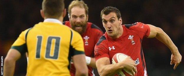 Wales captain Sam Warburton against Australia