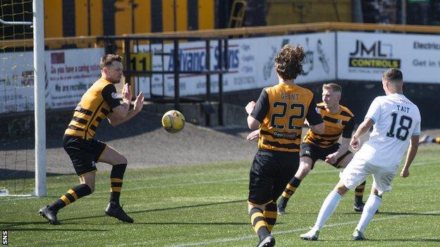 Dylan Tait completed Raith's comeback as Alloa were condemned to the drop