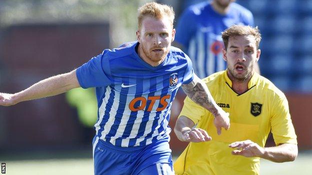 Chris Burke playing for Kilmarnock