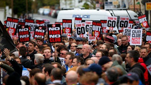 Charlton fans protest