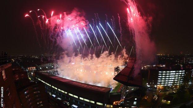 Post-match pyrotechnics mark the end of an an era for West Ham