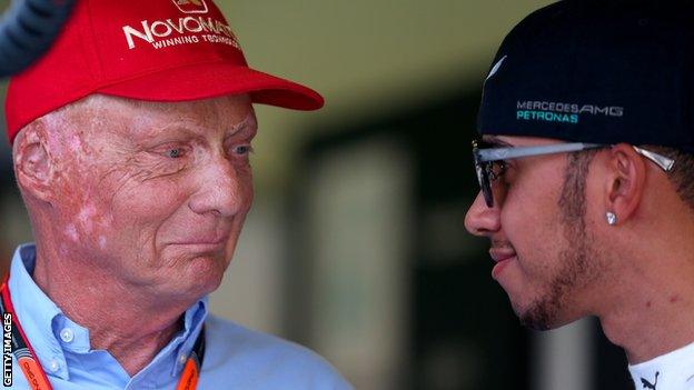 Lewis Hamilton and Niki Lauda