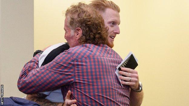 Ben Stokes and his father Ged