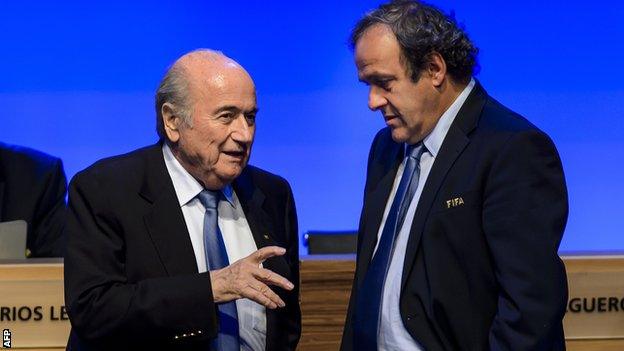 Sepp Blatter and Michel Platini