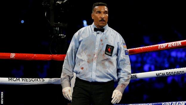 Boxing referee Tony Weeks