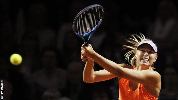 Maria Sharapova hit nine aces and 29 winners against Makarova