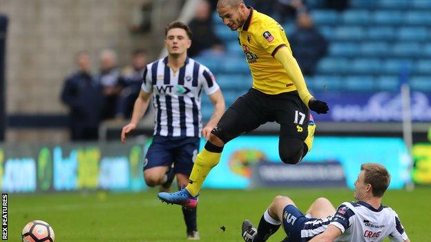 Adlene Guedioura had two loan spells at Watford before joining them permanently from Crystal Palace