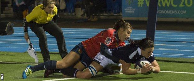 Deborah McCormack scores for Scotland