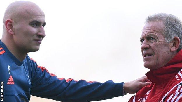 Jonjo Shelvey and Alan Curtis