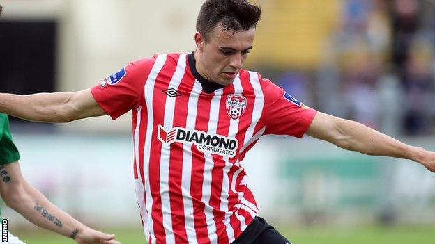 Mark Timlin scored twice in Derry's City's 4-0 win over Galway United