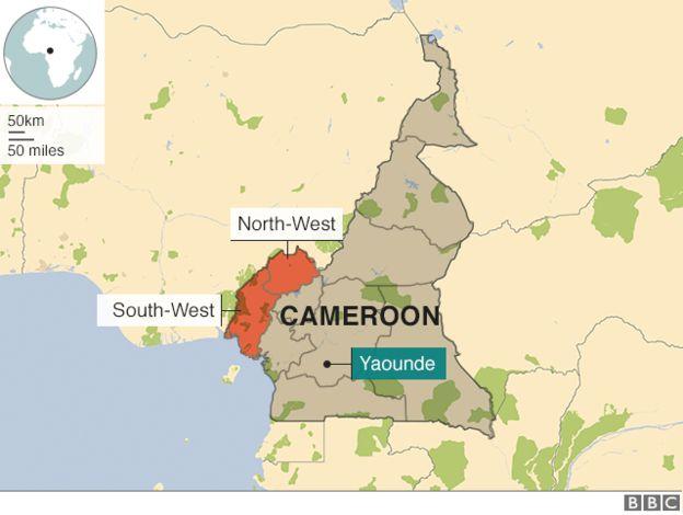 Map of Cameroon