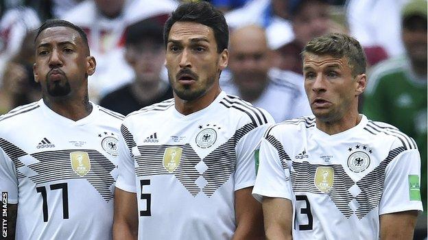 Jerome Boateng, Mats Hummels and Thomas Muller