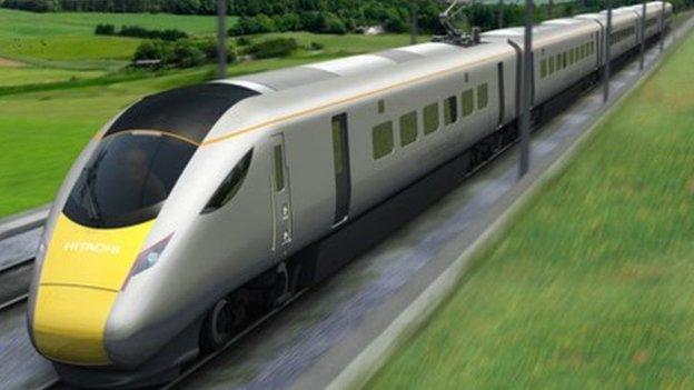 An artist's impression of the new trains for the Swansea route