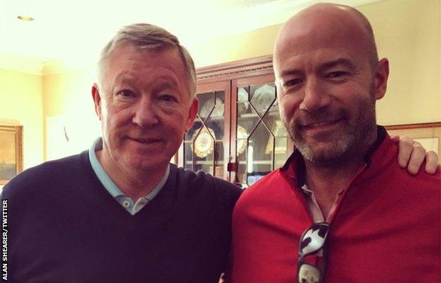 Sir Alex Ferguson and Alan Shearer