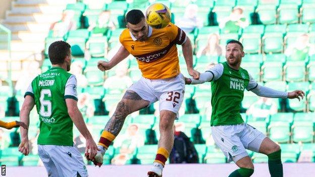 Motherwell's Tony Watt scores