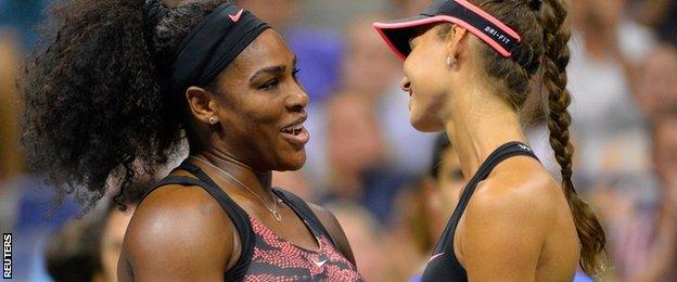 Serena Williams (left) with Vitalia Diatchenko