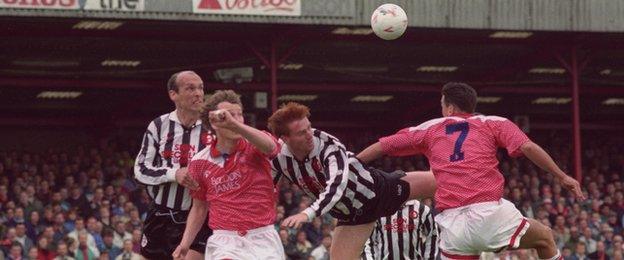 Former Walsall manager Dean Smith was in the Saddlers side beaten 5-1 by Crewe at Gresty Road in the Division Three play-off semi-final first leg