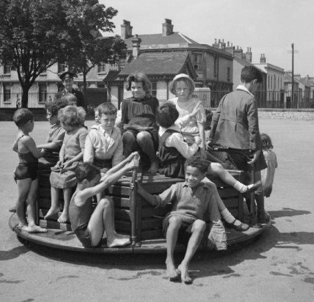 The recreational square which also included slides, swings and a large paddling pool