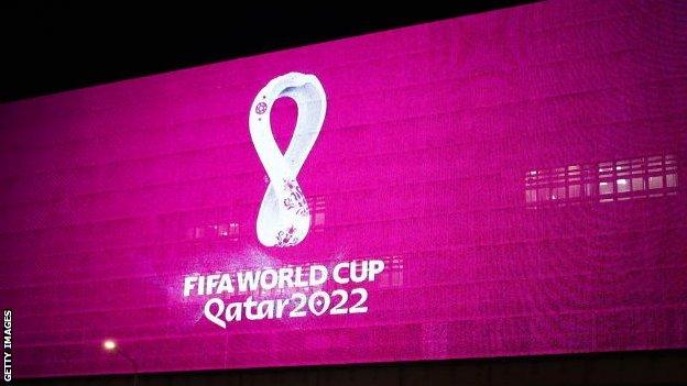 The logo for 2022 World Cup in Qatar