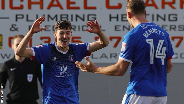 Ashley Nadesan in action for Carlisle United